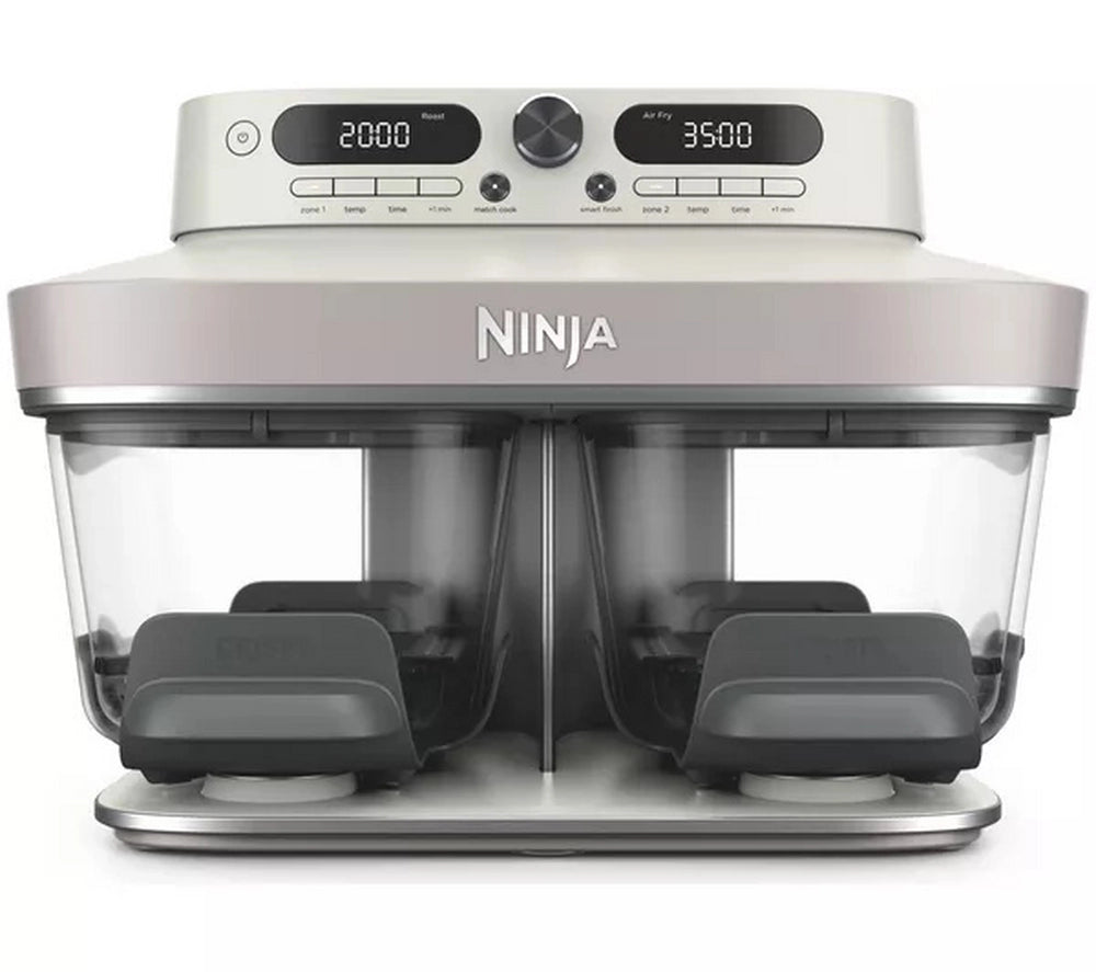 Ninja DD102UKIV2 Dual Zone 8-in-1 Function Glass Air Fryer - Bone