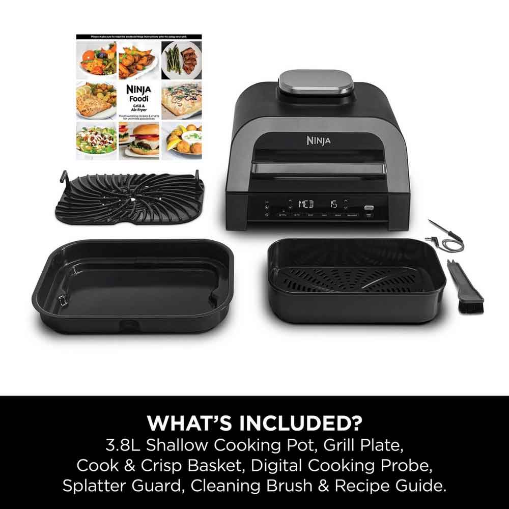 Ninja DG551UK Electric Air-Grill & Fryer - Black/Stainless Steel