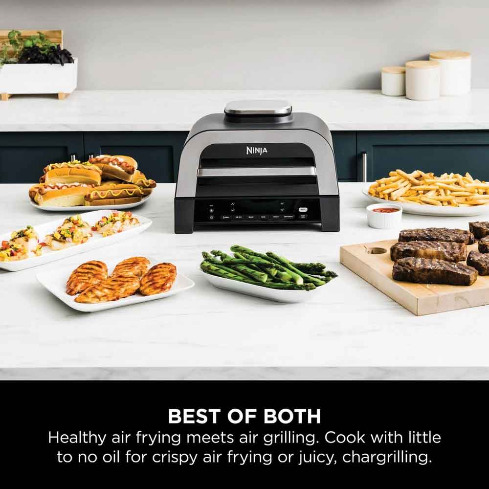 Ninja DG551UK Electric Air-Grill & Fryer - Black/Stainless Steel