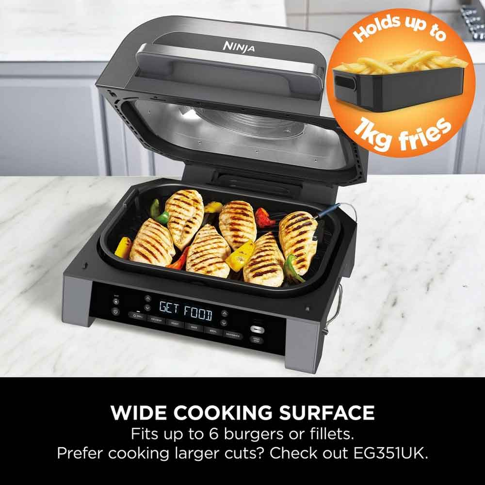Ninja DG551UK Electric Air-Grill & Fryer - Black/Stainless Steel