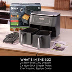 Ninja DZ300UK 7.6L 6-in-1 Dual Zone Air Fryer - Gun Metal Grey