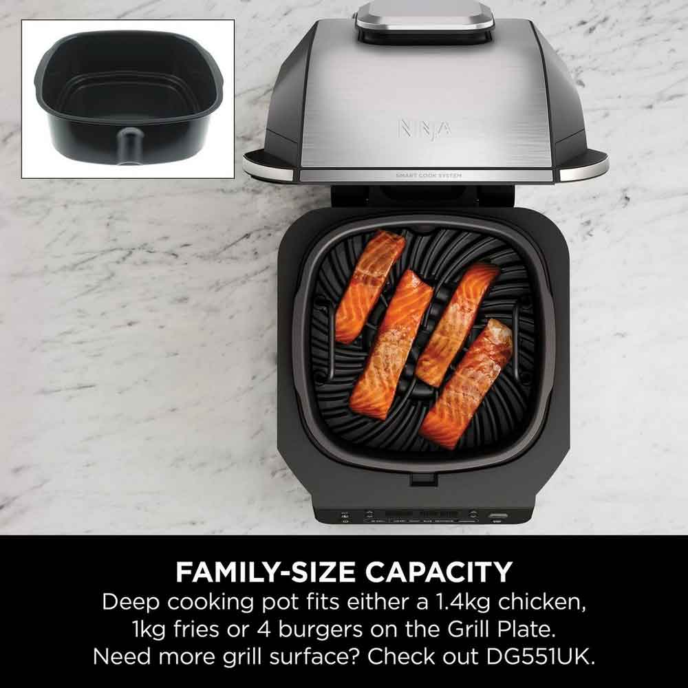 Ninja EG351UK Grill & Air Fryer - Black/Silver