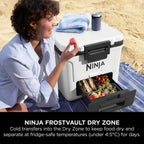 Ninja FB230UKWH Ninja FrostVault 30QT/28L Wheeled Cooler with Dry Zone - Cloud White
