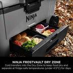 Ninja FB265EUUKGY Ninja FrostVault 65QT/61L Wheeled Cooler with Dry Zone - Slate Grey