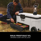 Ninja FB265EUUKWH Ninja FrostVault 65QT/61L Wheeled Cooler with Dry Zone - Cloud White