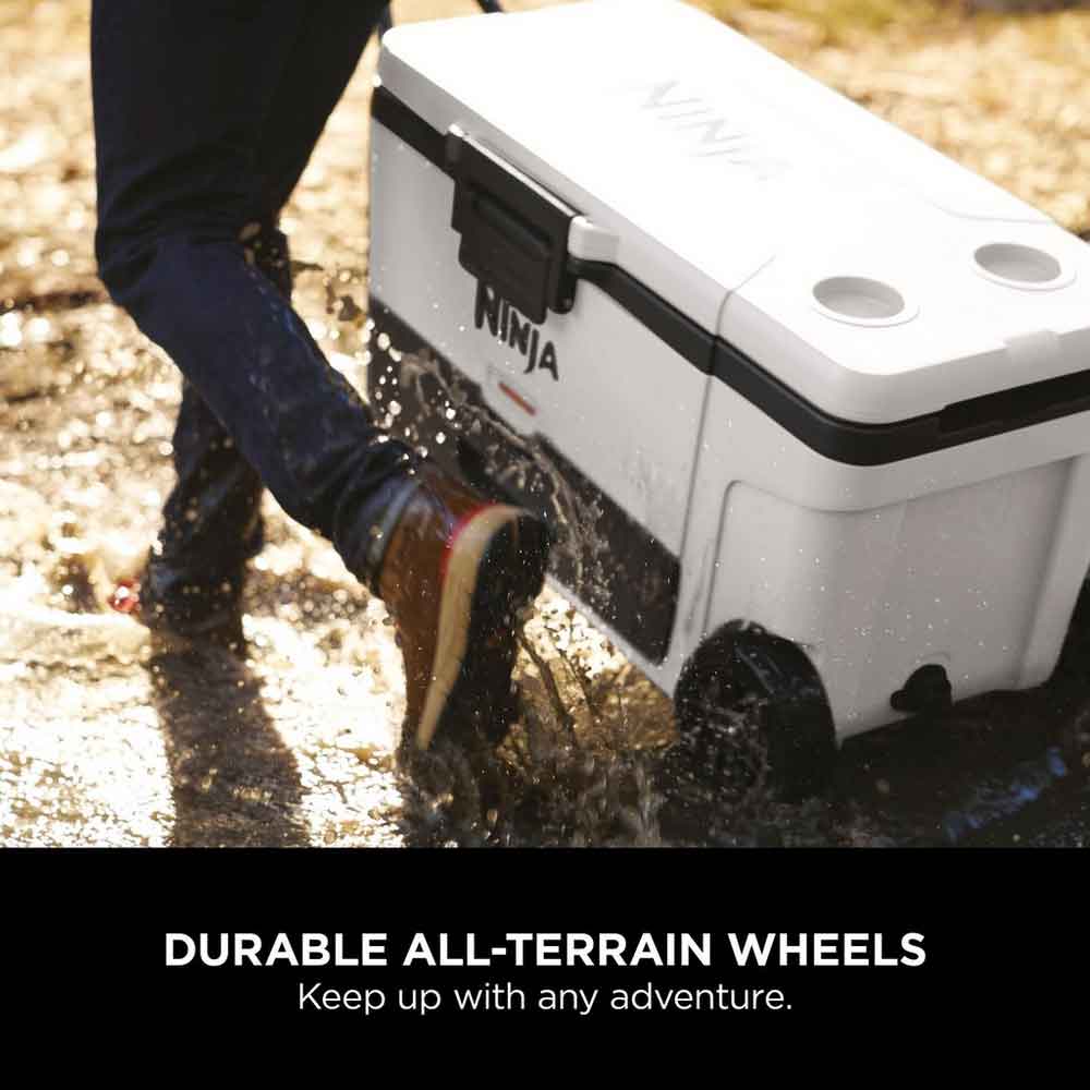 Ninja FB265EUUKWH Ninja FrostVault 65QT/61L Wheeled Cooler with Dry Zone - Cloud White