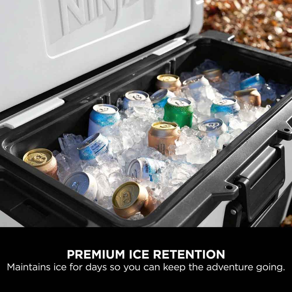 Ninja FB265EUUKWH Ninja FrostVault 65QT/61L Wheeled Cooler with Dry Zone - Cloud White