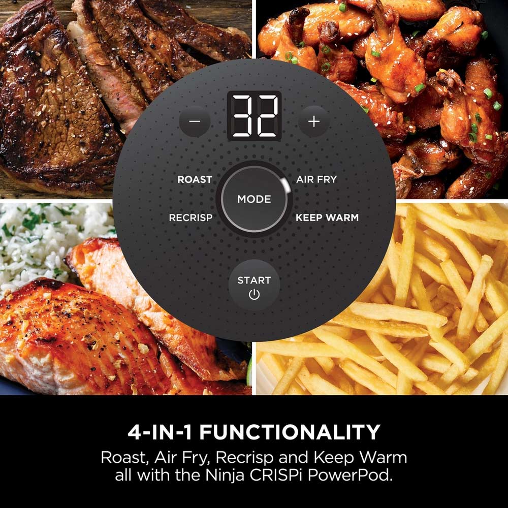 Ninja FN101UKST CRISPi 4-in-1 Portable Air Fryer - Stone