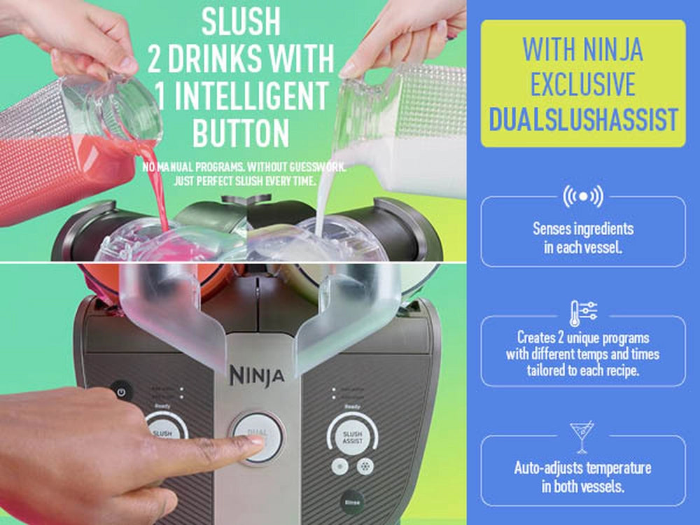 Ninja FS701UKBL SLUSHi Twist Frozen Drink Maker - Blue