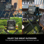 Ninja OG703UK Outdoor Woodfire Electric BBQ Grill & Smoker with Cover - Black