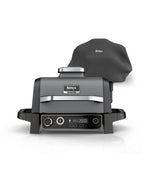 Ninja OG703UK Outdoor Woodfire Electric BBQ Grill & Smoker with Cover - Black