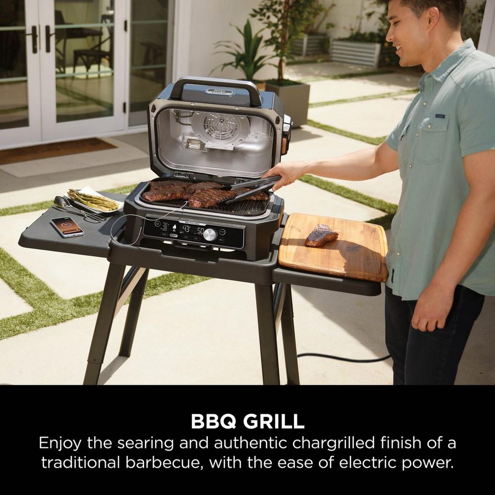 Ninja OG901UK Woodfire Pro Connect XL Electric BBQ Grill &amp; Smoker - Black/Blue