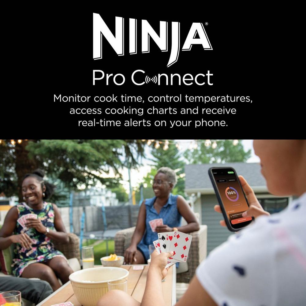 Ninja OG901UK Woodfire Pro Connect XL Electric BBQ Grill &amp; Smoker - Black/Blue