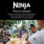 Ninja OG901UK Woodfire Pro Connect XL Electric BBQ Grill &amp; Smoker - Black/Blue