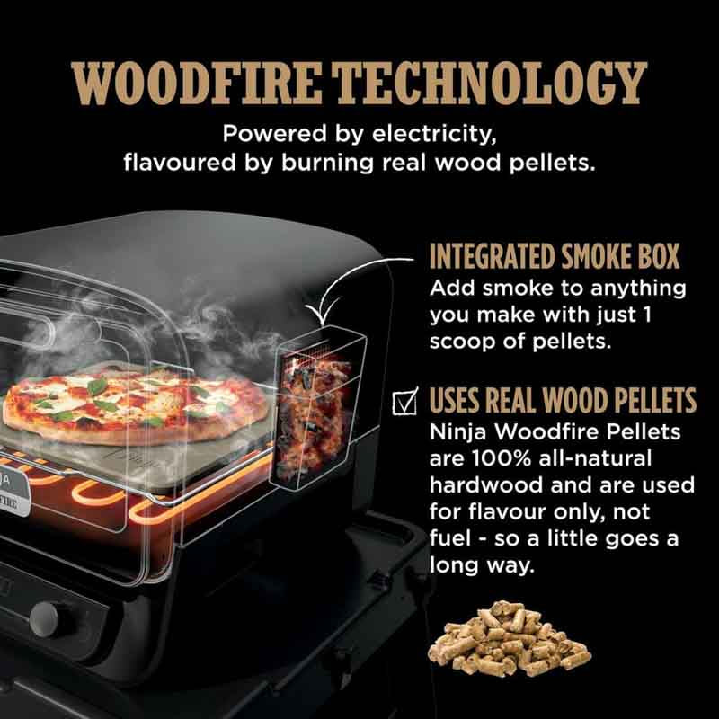 Ninja OO101UK Ninja Woodfire Electric Outdoor Oven - Terracotta/Steel