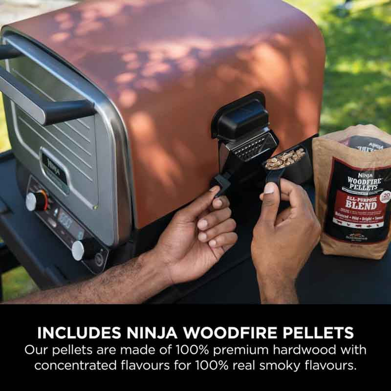 Ninja OO101UK Ninja Woodfire Electric Outdoor Oven - Terracotta/Steel
