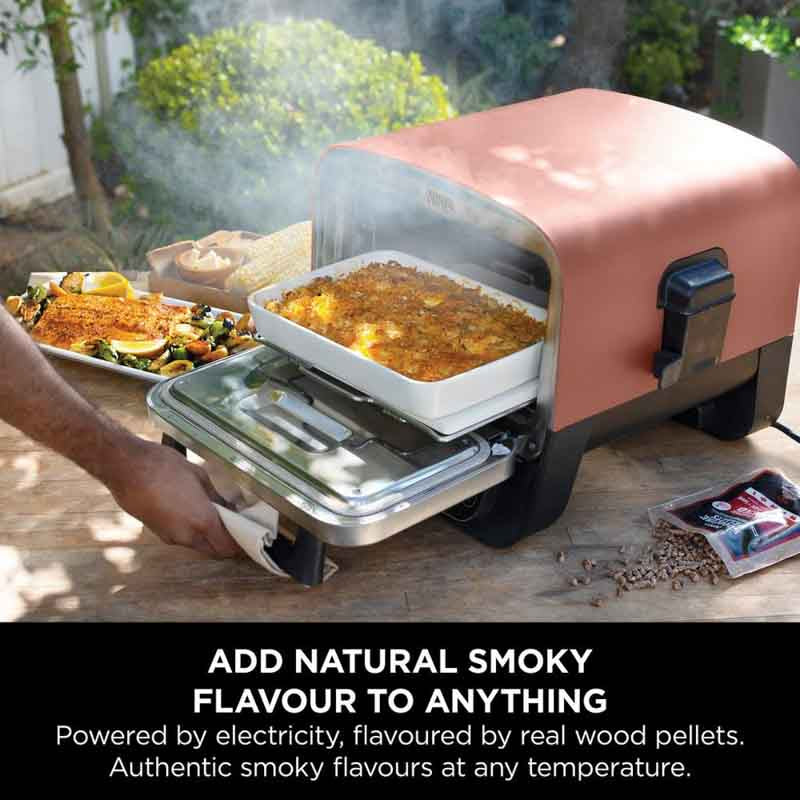Ninja OO101UK Ninja Woodfire Electric Outdoor Oven - Terracotta/Steel