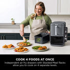 Ninja SL400UK Double Stack XL 2-Drawer 9.5L Air Fryer - Grey