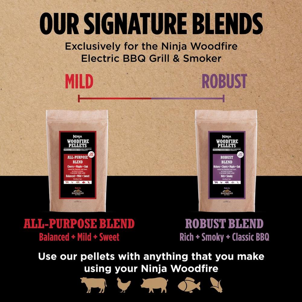 Ninja XSKOGAPBPL2UK Woodfire Pellets, All-Purpose 900g
