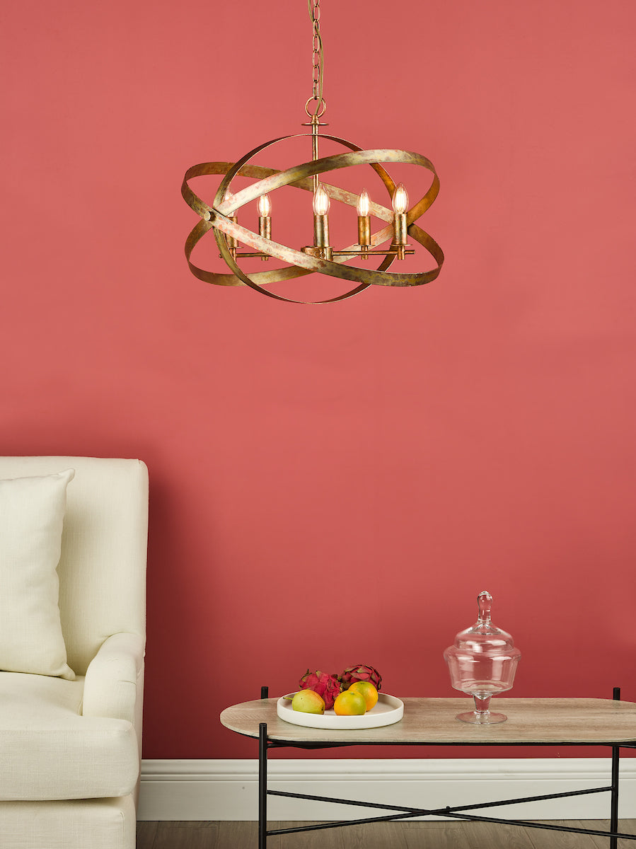 Nitya 5 Light Pendant Mottled Copper<br>Mottled Copper