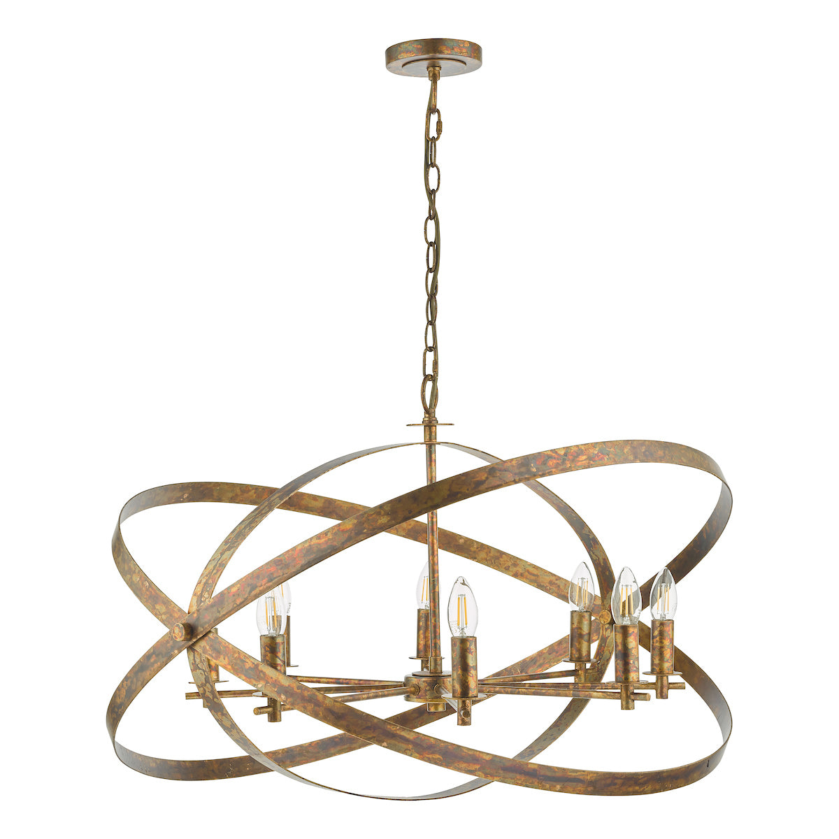 Nitya 8 Light Pendant Mottled Copper<br>Mottled Copper