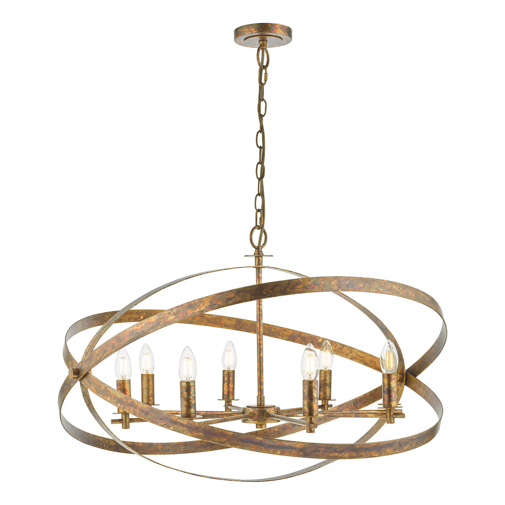 Nitya 8 Light Pendant Mottled Copper<br>Mottled Copper