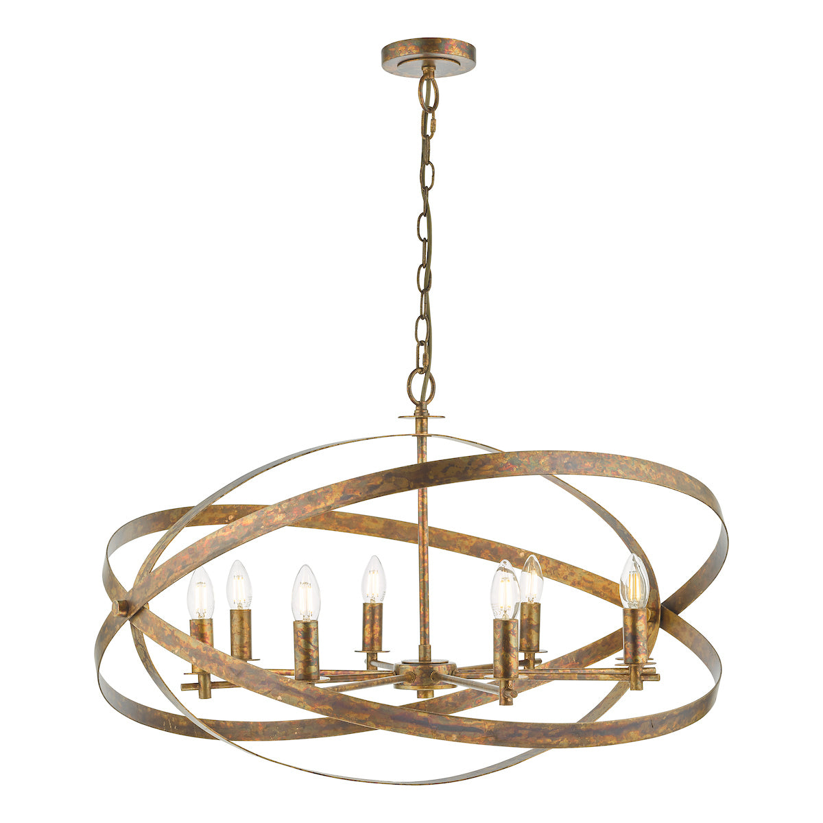 Nitya 8 Light Pendant Mottled Copper<br>Mottled Copper
