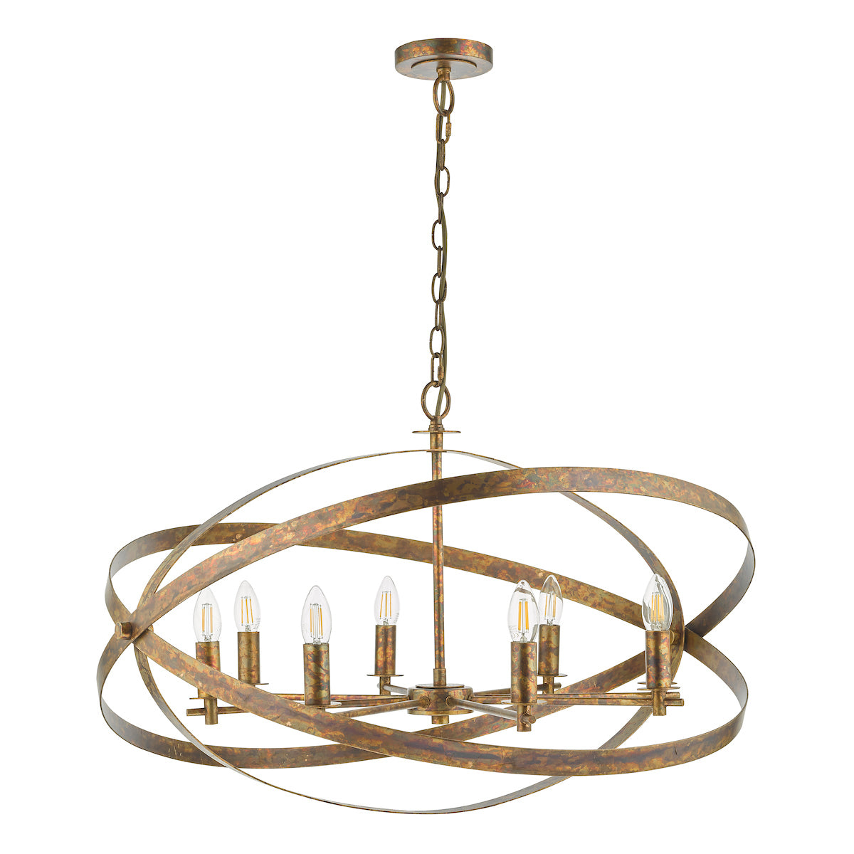 Nitya 8 Light Pendant Mottled Copper<br>Mottled Copper