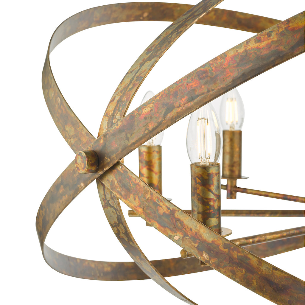 Nitya 8 Light Pendant Mottled Copper<br>Mottled Copper