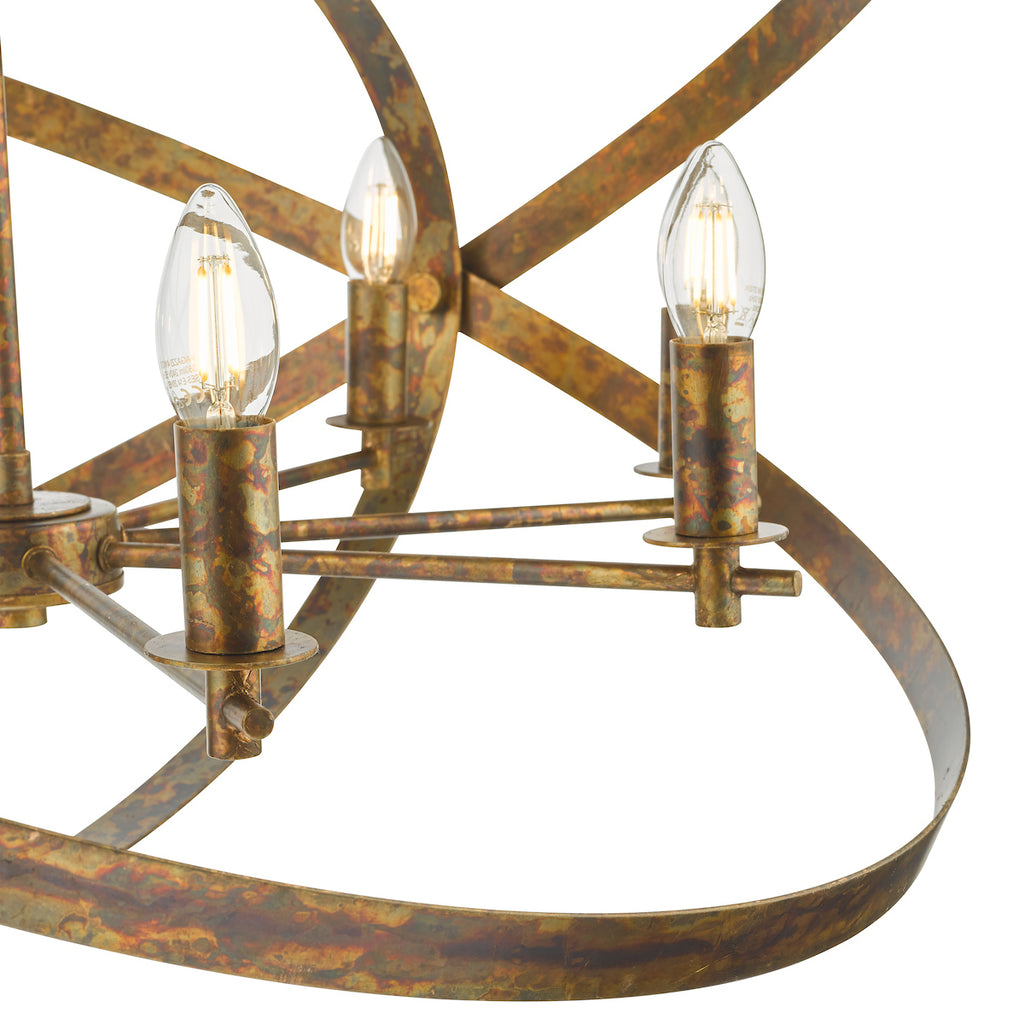 Nitya 8 Light Pendant Mottled Copper<br>Mottled Copper