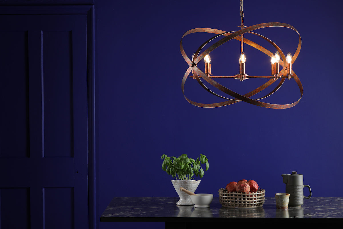 Nitya 8 Light Pendant Mottled Copper<br>Mottled Copper