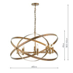 Nitya 8 Light Pendant Mottled Copper<br>Mottled Copper