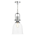 Nolan 1 Light Pendant Polished Chrome/ Clear<br>Polished Chrome