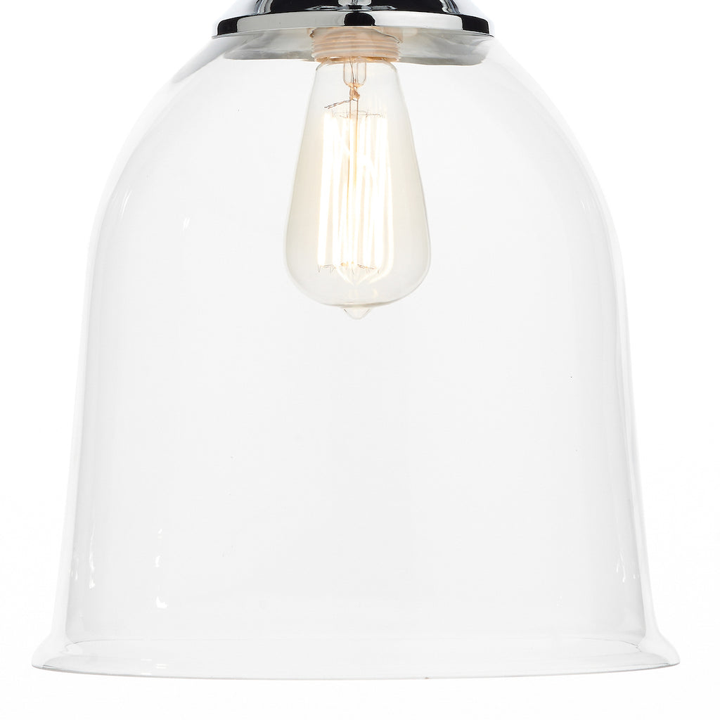 Nolan 1 Light Pendant Polished Chrome/ Clear<br>Polished Chrome