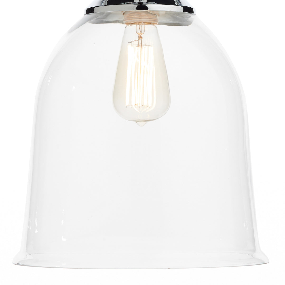 Nolan 1 Light Pendant Polished Chrome/ Clear<br>Polished Chrome