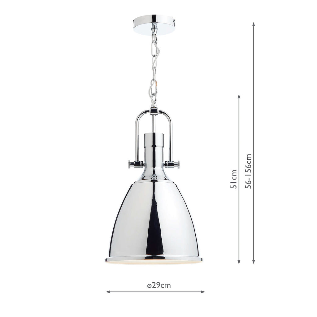 Nolan 1 Light Pendant Polished Chrome<br>Polished Chrome
