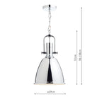 Nolan 1 Light Pendant Polished Chrome<br>Polished Chrome