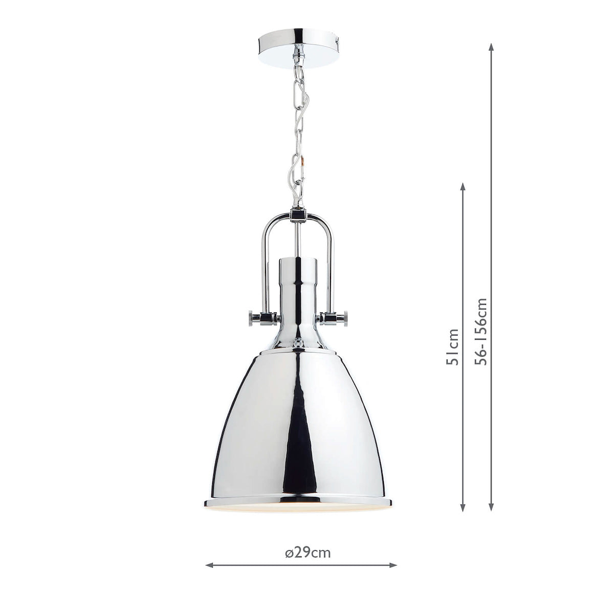 Nolan 1 Light Pendant Polished Chrome<br>Polished Chrome