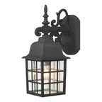 Norfolk Outdoor Wall Light Black Glass IP43<br>Matt Black