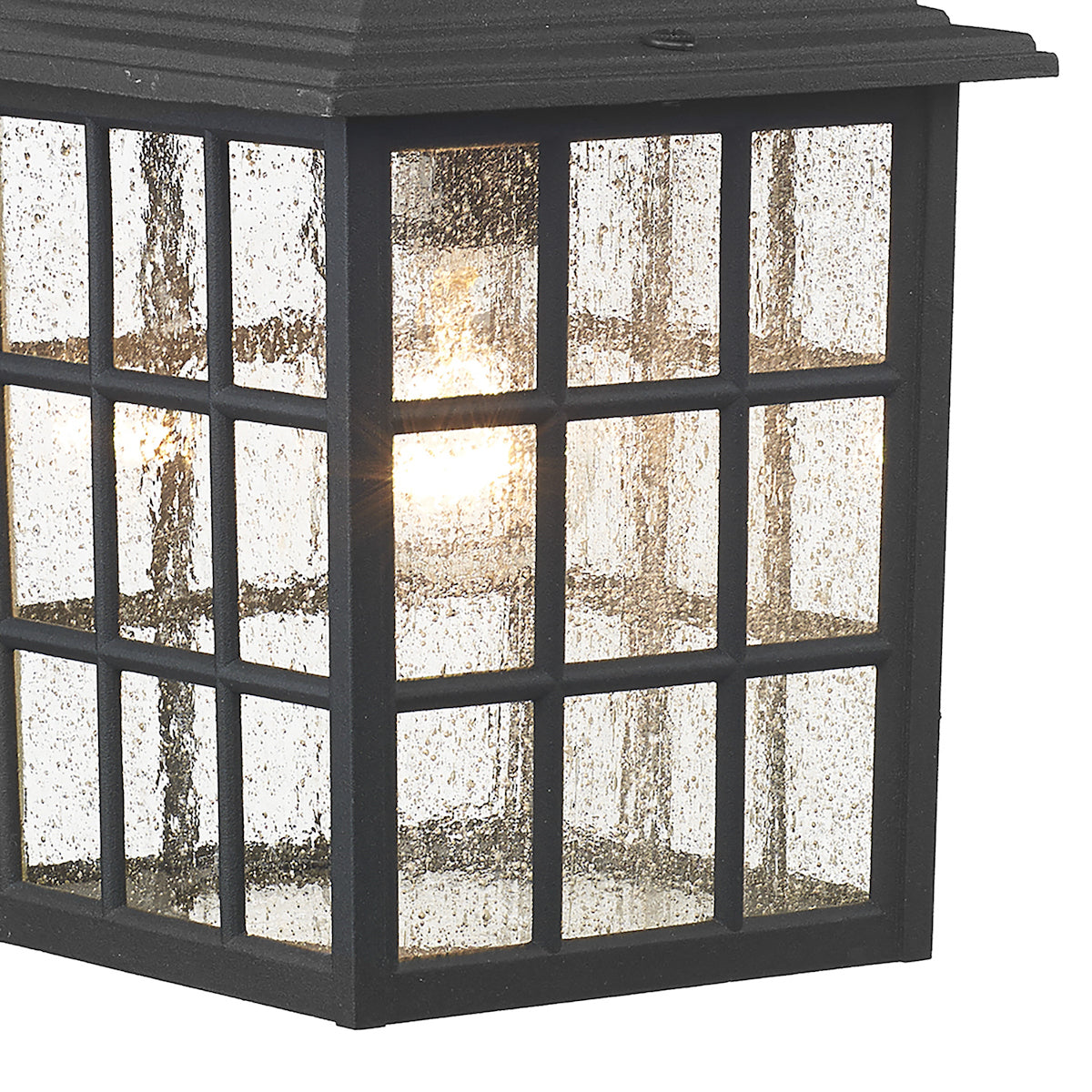Norfolk Outdoor Wall Light Black Glass IP43<br>Matt Black