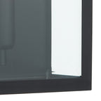Notary Outdoor Wall Light Black Glass IP44<br>Matt Black