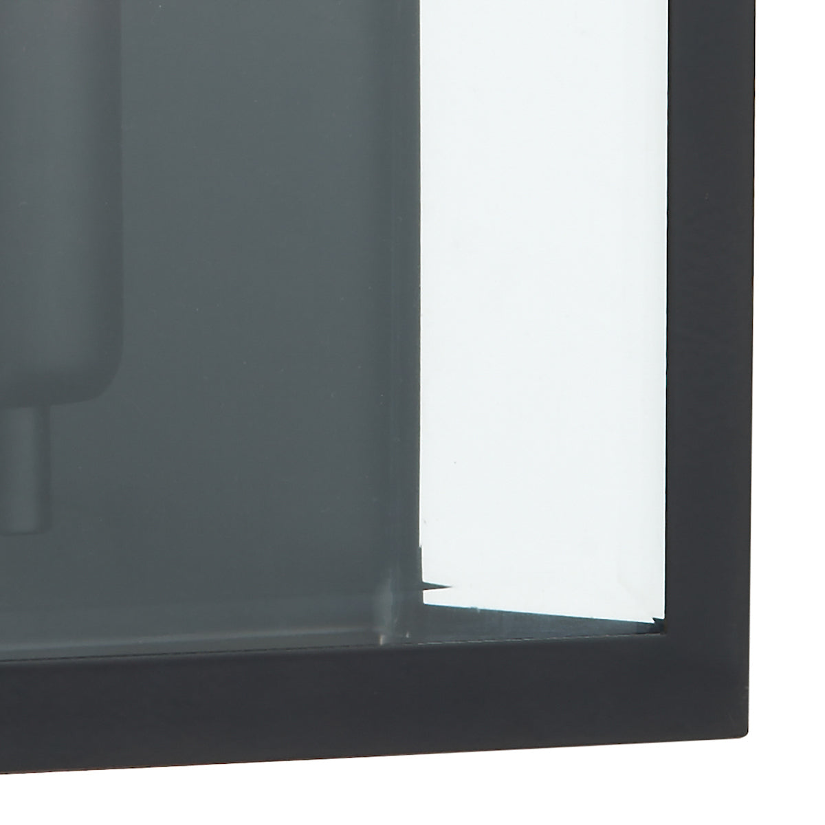 Notary Outdoor Wall Light Black Glass IP44<br>Matt Black