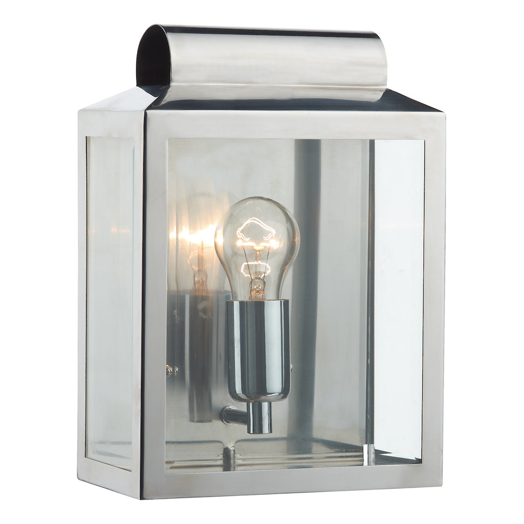 Notary Outdoor Wall Light Stainless Steel IP44<br>Polished Stainless Steel