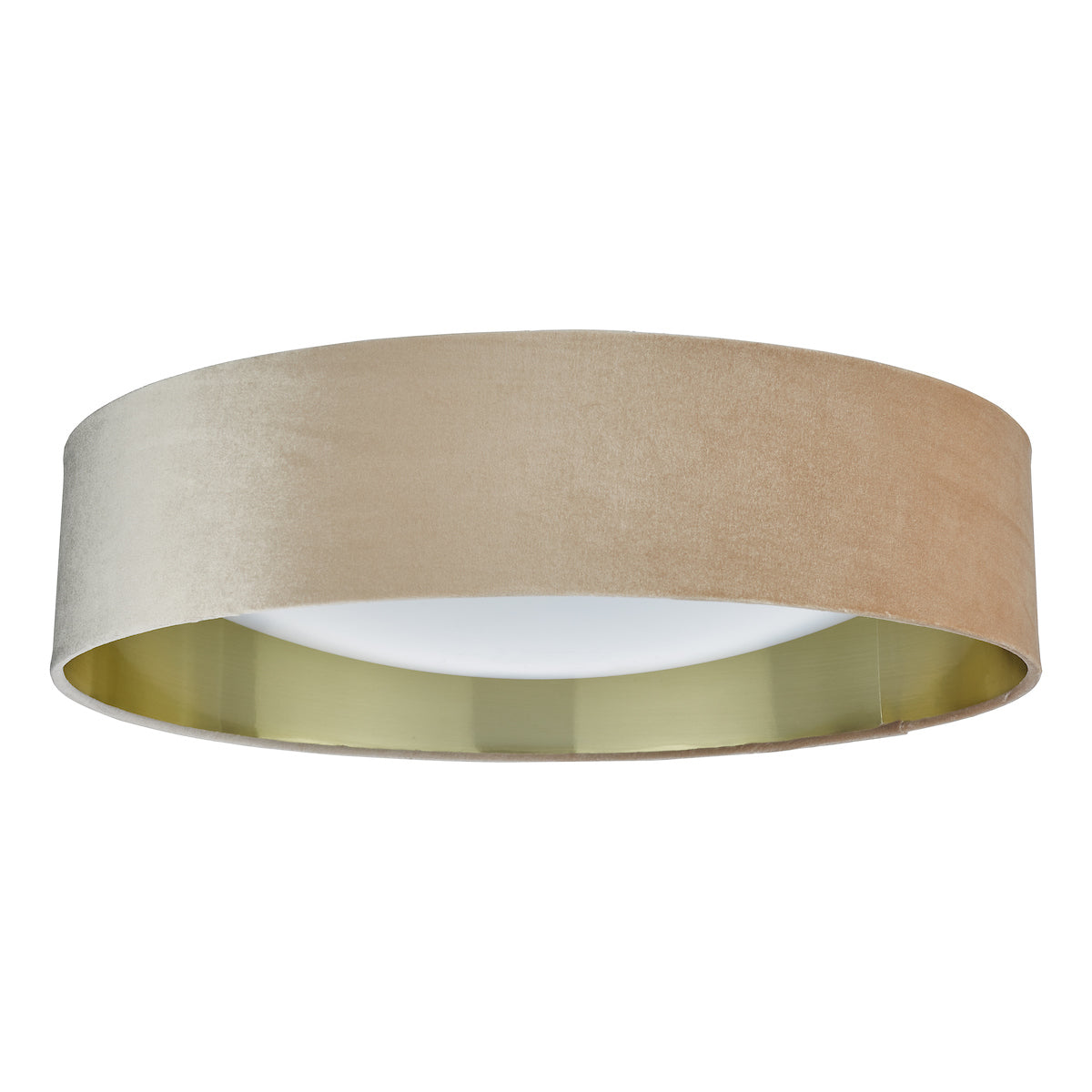 Nysa 3 Light Flush Velvet Taupe Shade 60cm<br>Taupe