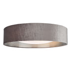 Nysa 3 Light Flush Velvet Mink Shade 60cm<br>Brown
