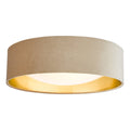Nysa 2 Light Flush Velvet Taupe Shade 40cm<br>Taupe