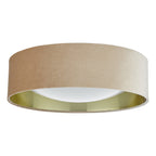 Nysa 2 Light Flush Velvet Taupe Shade 40cm<br>Taupe