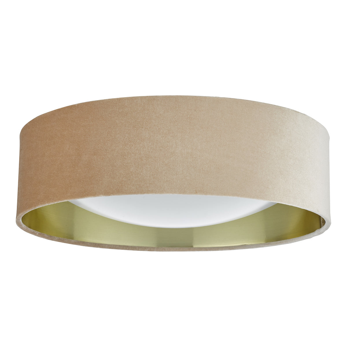 Nysa 2 Light Flush Velvet Taupe Shade 40cm<br>Taupe
