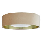 Nysa 2 Light Flush Velvet Taupe Shade 40cm<br>Taupe