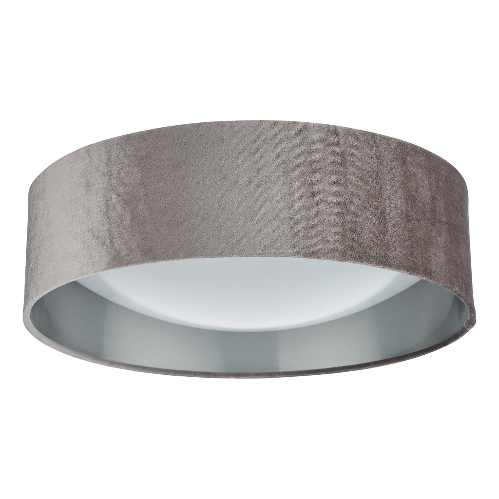 Nysa 2 Light Flush Velvet Mink Shade 40cm<br>Brown